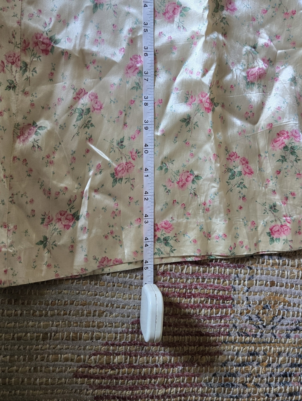 Vintage 60s 70s Does 30s Floral Top And Ultra Wide Leg Pant Suit Set XS S - Picture 15 of 16